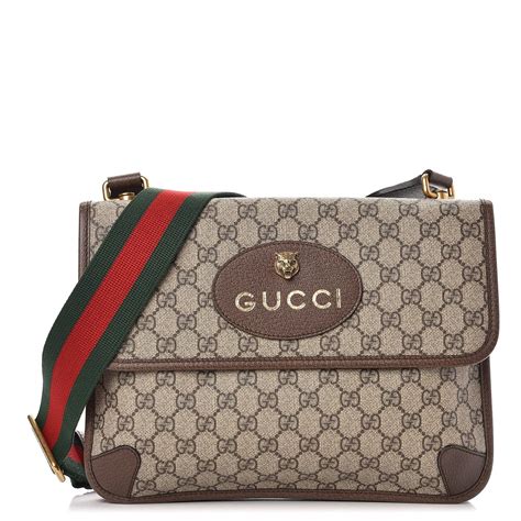 gucci vintage signature web loop messenger bag|GG Supreme Neo Vintage Small Messenger Bag .